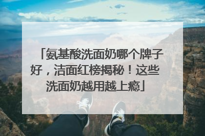 氨基酸洗面奶哪个牌子好，洁面红榜揭秘！这些洗面奶越用越上瘾